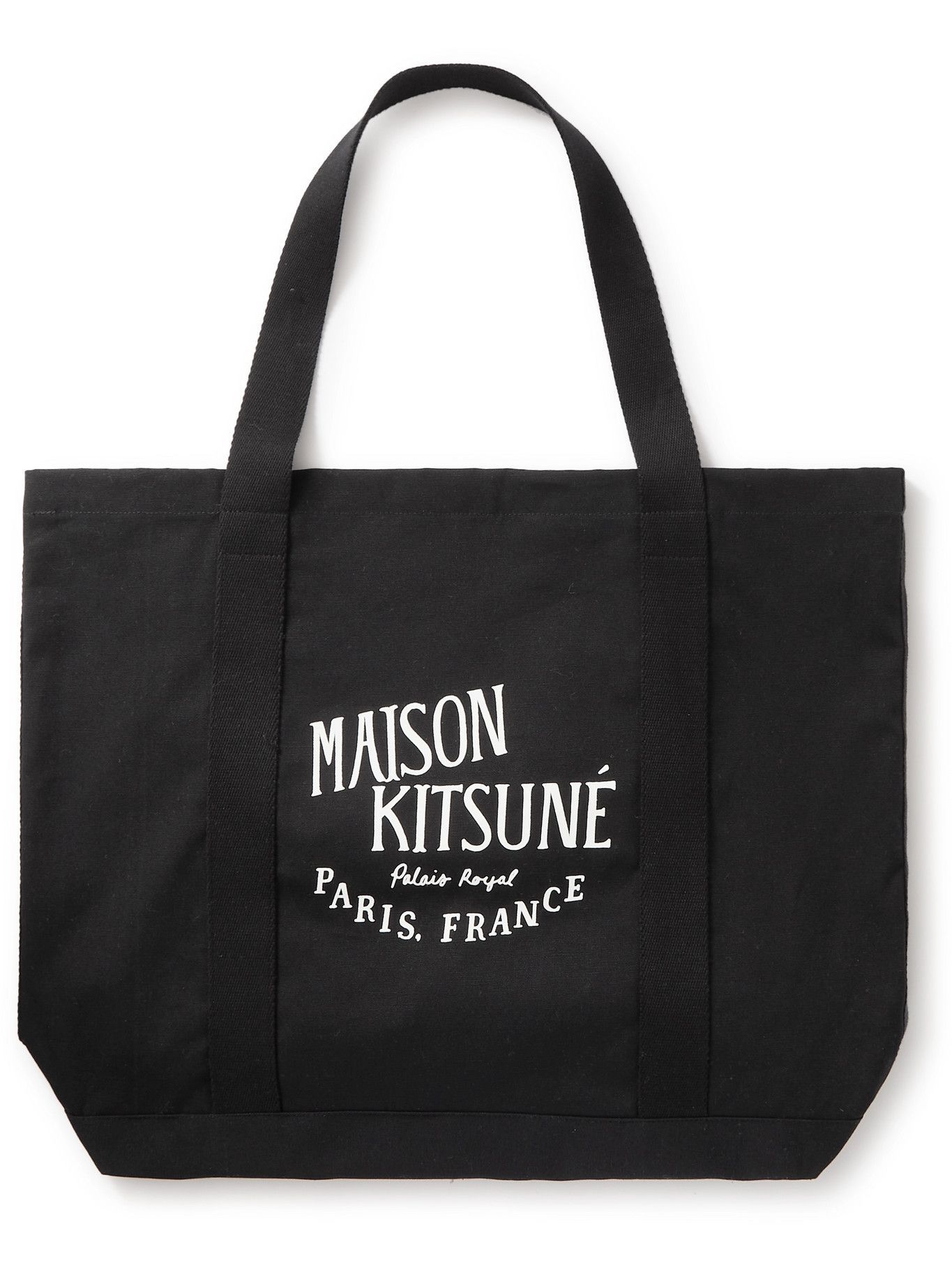 MAISON KITSUNÉ - Logo-Print Cotton-Canvas Tote Bag Maison Kitsune