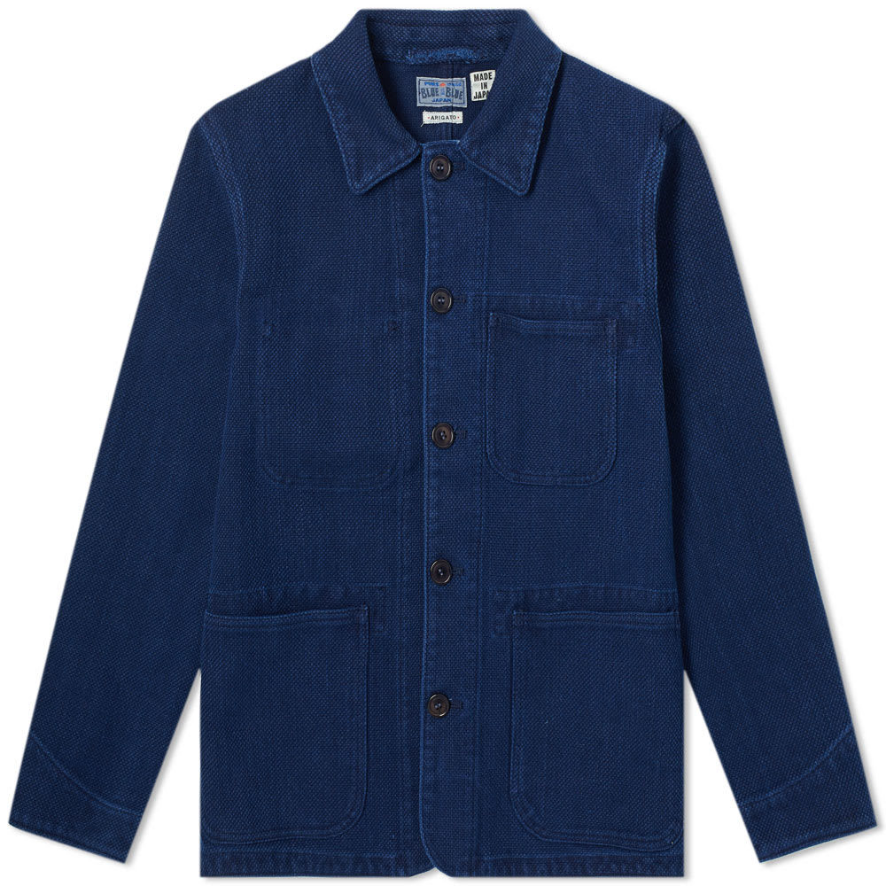 Blue Blue Japan Sashiko Coverall Jacket Indigo Blue Blue Japan