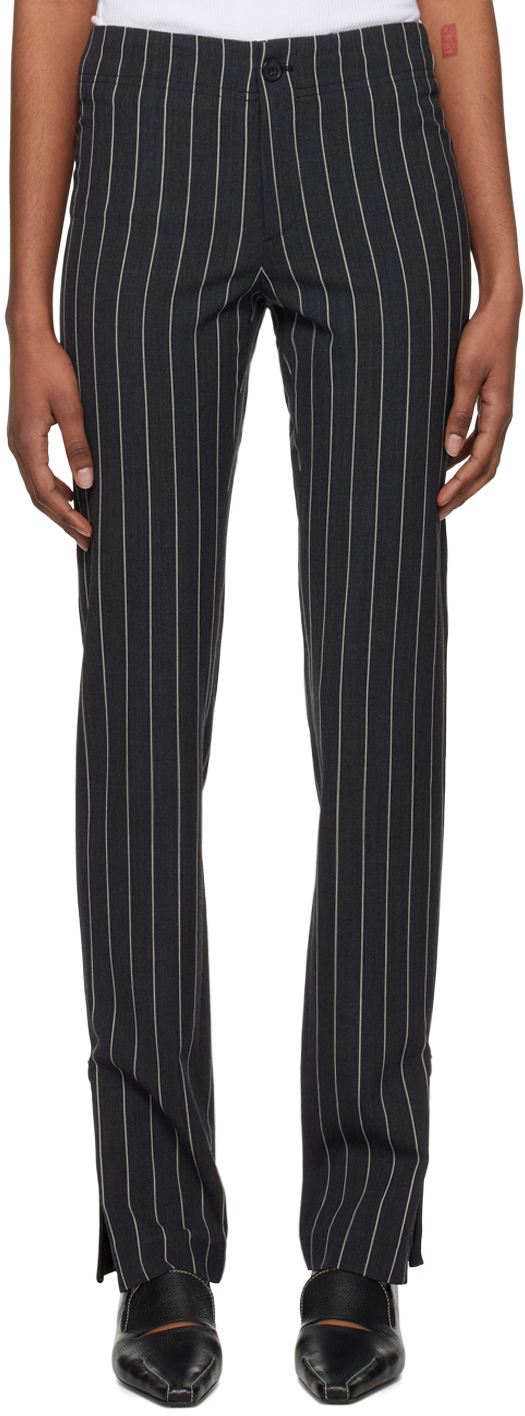 Filippa K Gray Pinstripe Trousers Filippa K