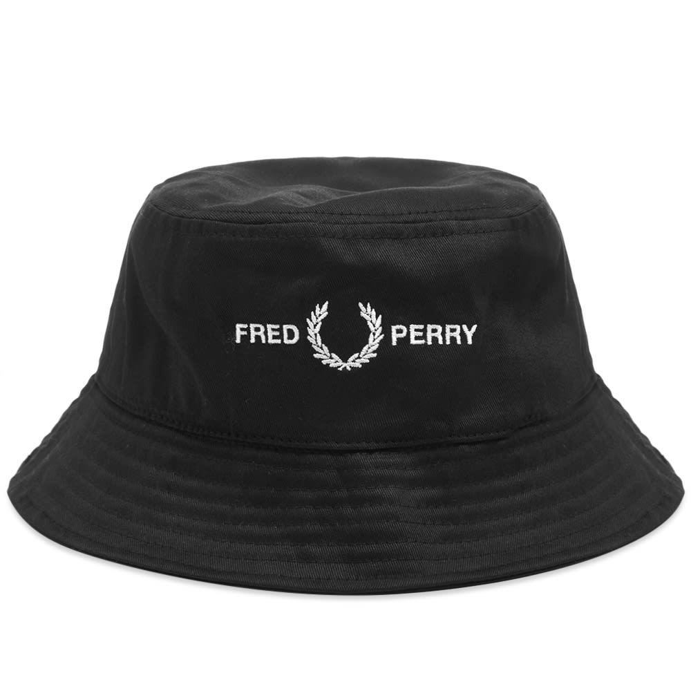 Fred Perry Authentic Embroidered Logo Bucket Hat Fred Perry Authentic