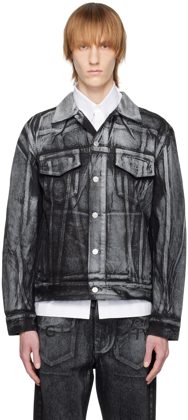 Givenchy Black 4G Denim Jacket Givenchy