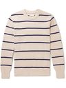 Oliver Spencer - Blenheim Striped Waffle-Knit Organic Cotton Sweater - Neutrals