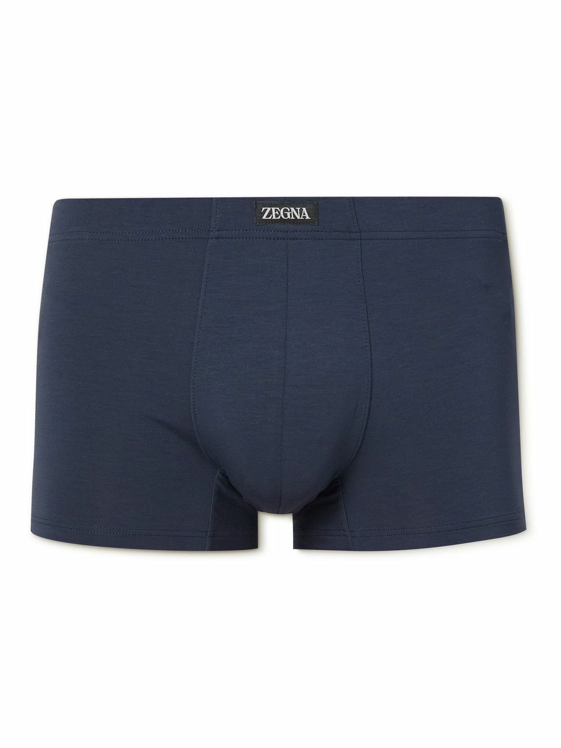 Zegna StretchCotton Boxer Briefs Blue Zegna