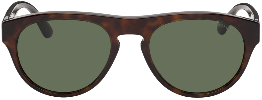 Giorgio Armani Round Tortoiseshell Sunglasses Giorgio Armani