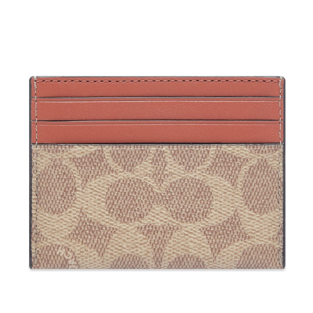 Coach Men's Signature Card Holder in Tan/Rust Coach