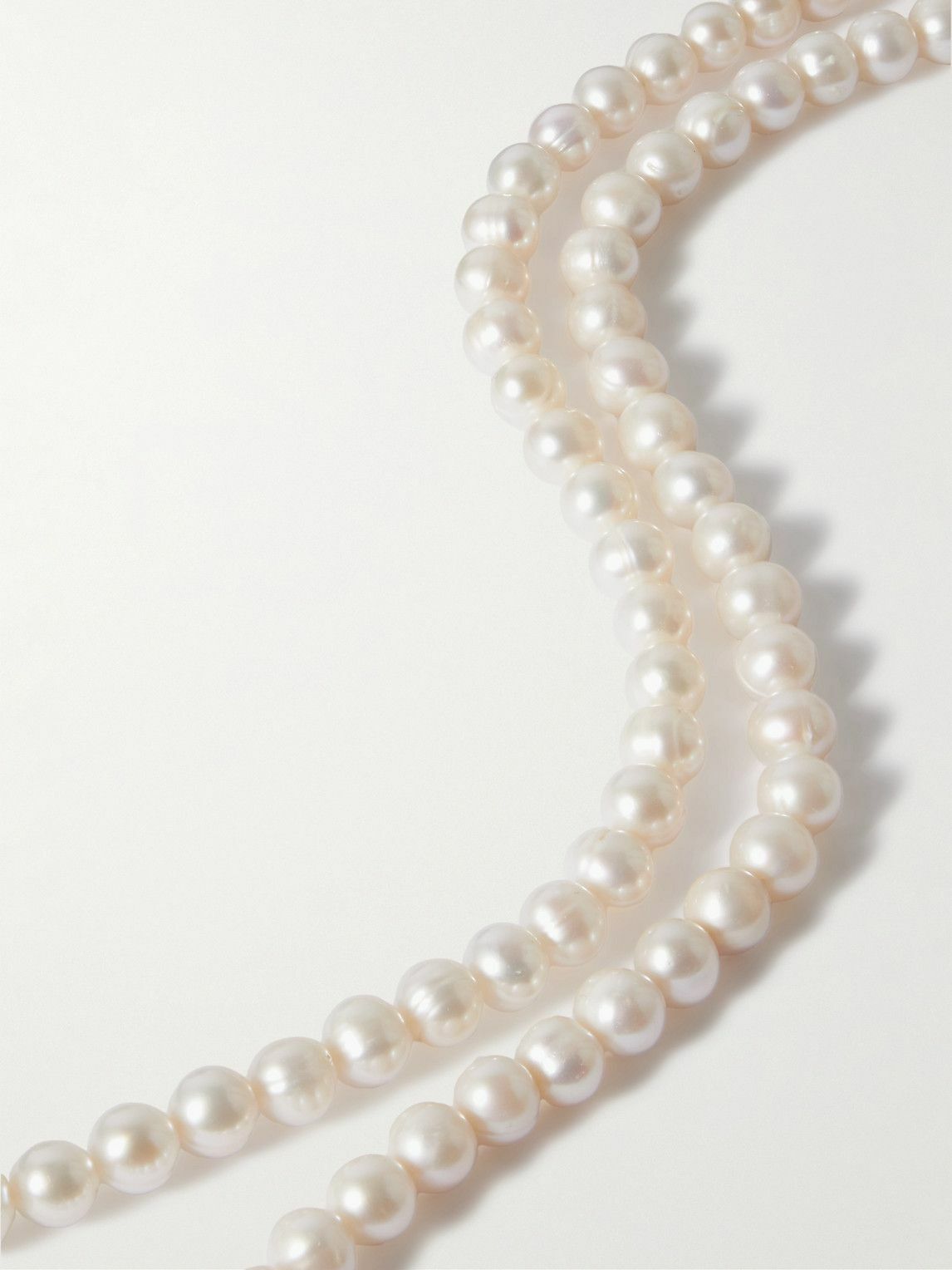 Hatton Labs Double Silver Pearl Necklace Hatton Labs