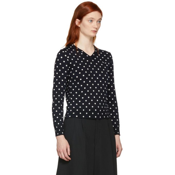 comme des garcons polka dot sweater