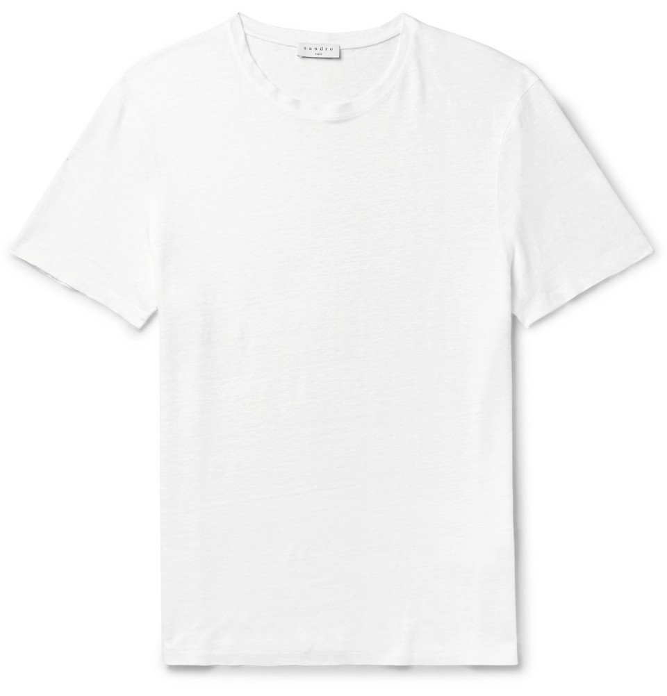 Sandro - Slub Linen T-Shirt - White Sandro