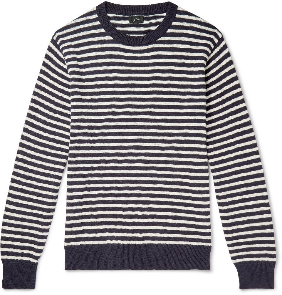 J.Crew - Striped Slub Cotton Sweater 