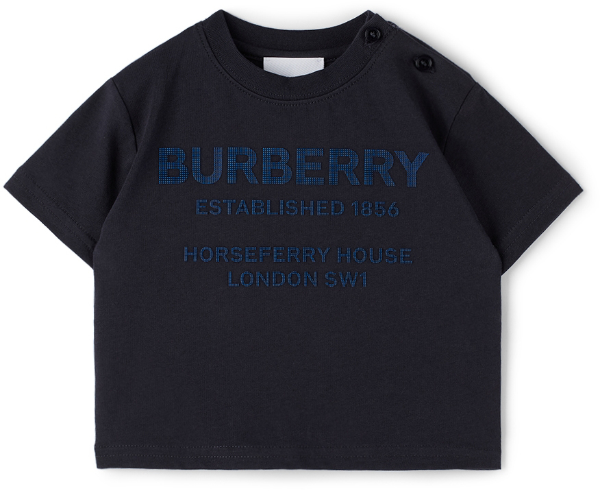 Photo: Burberry Baby Navy Horseferry T-Shirt