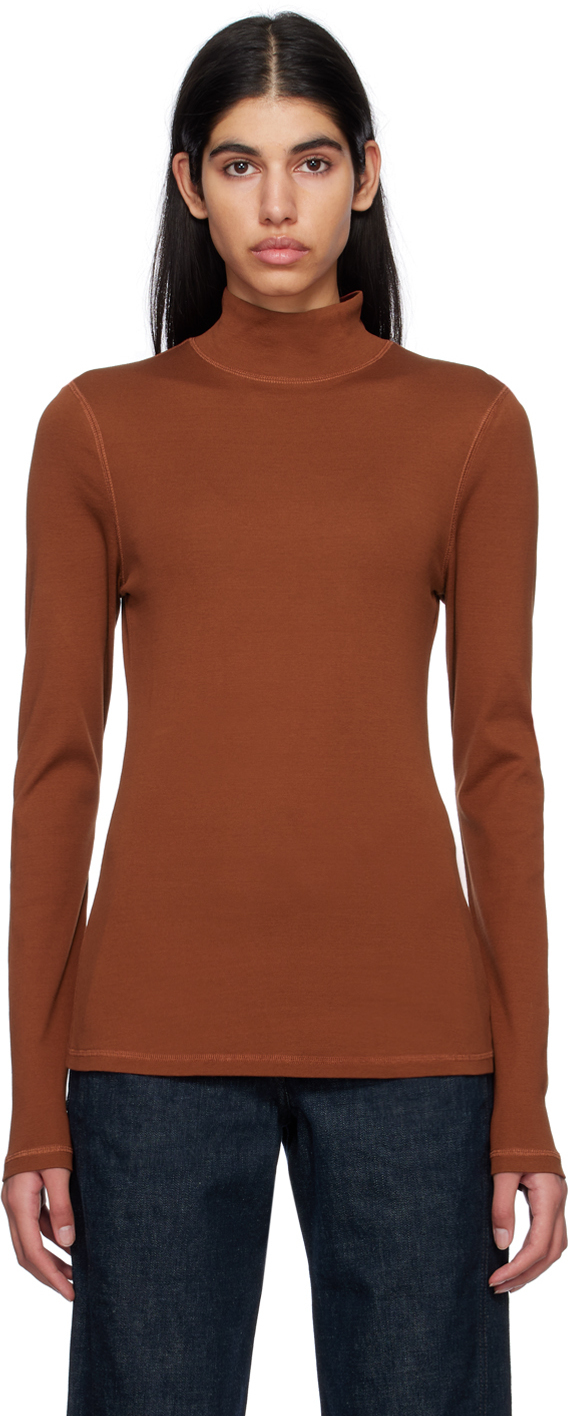 LEMAIRE Red Rib Long Sleeve T-Shirt Lemaire