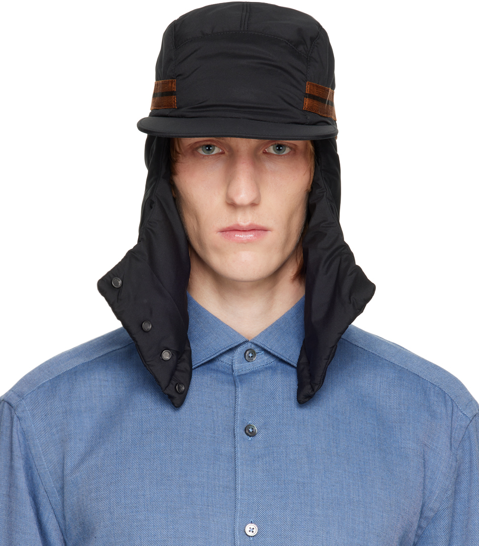 ZEGNA Black Neck Flap Cap