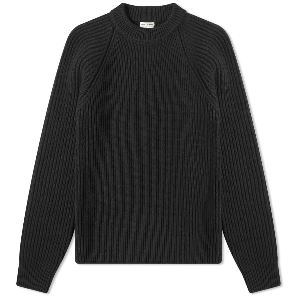 Saint Laurent Raglan Rib Crew Knit Saint Laurent