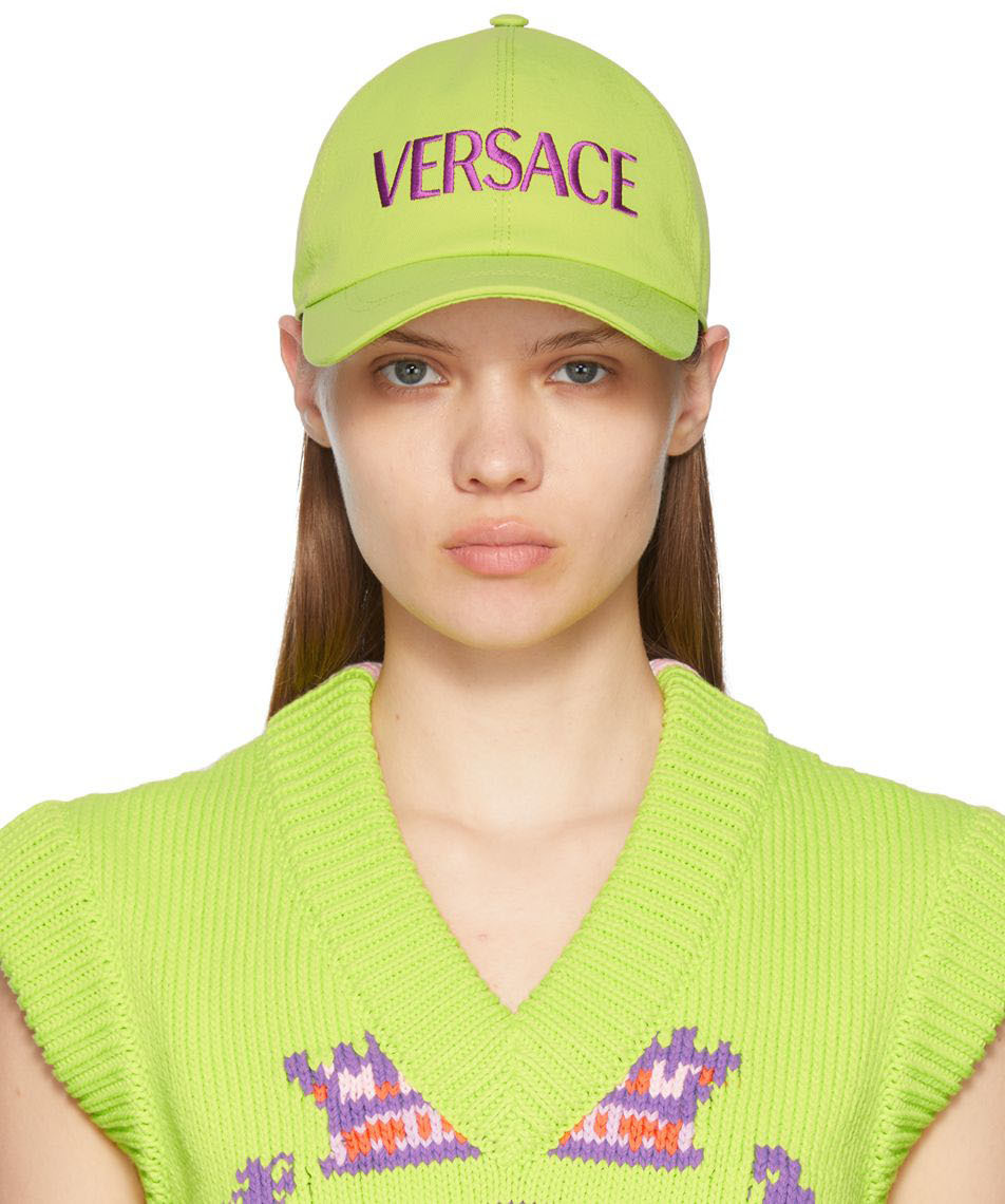 Photo: Versace Green Embroidered Logo Cap