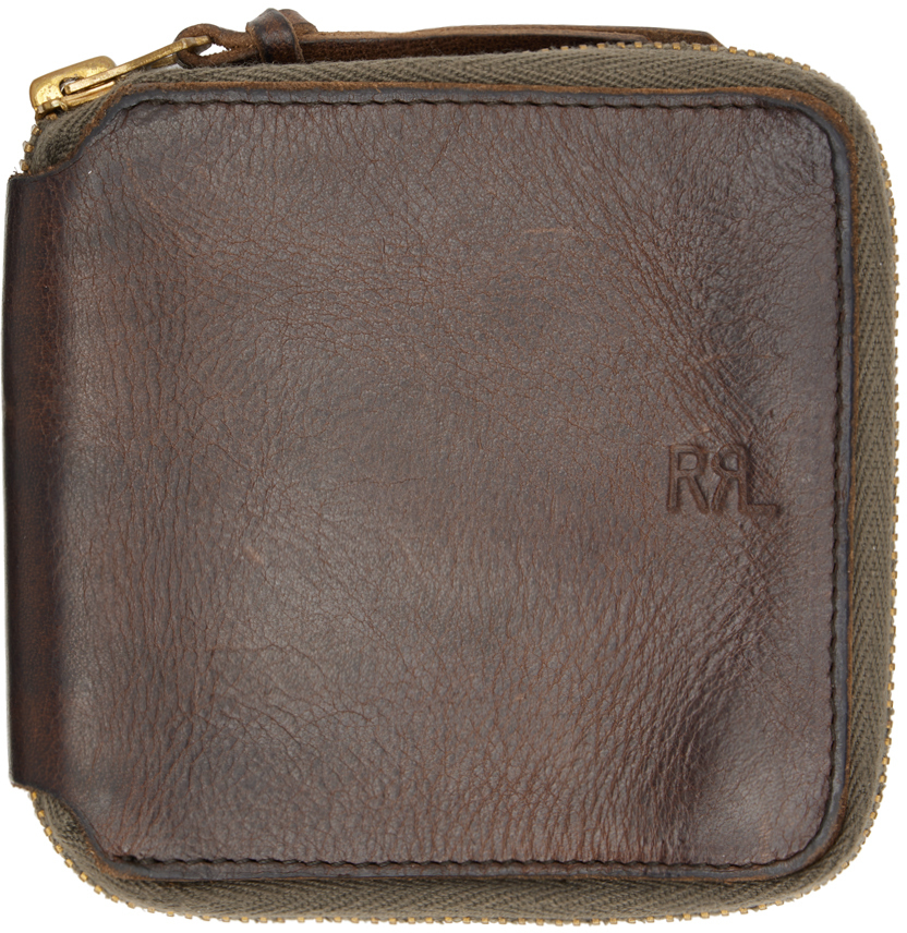 RRL Brown Zip Wallet RRL