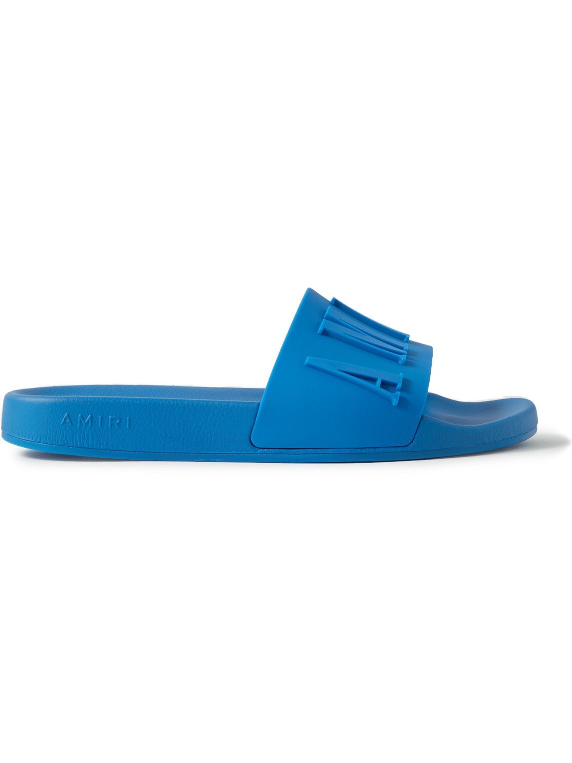 AMIRI LogoEmbossed Rubber Slides Blue Amiri