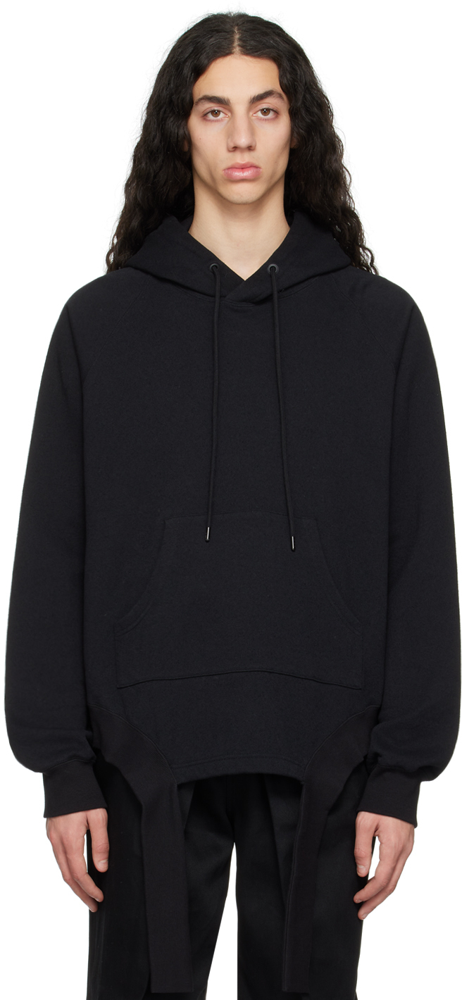 Johnlawrencesullivan Black Extended Trim Hoodie Johnlawrencesullivan