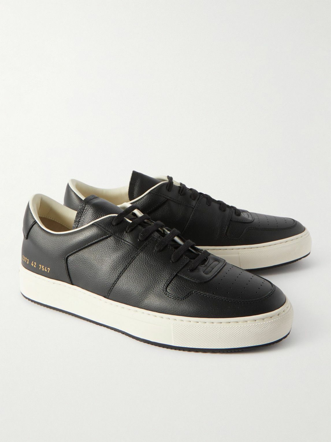 Common Projects - Decades Full-Grain Leather Sneakers - Black Common ...