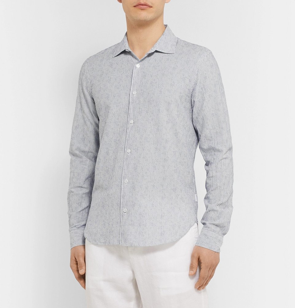 Orlebar Brown - Giles Striped Cotton Shirt - Blue Orlebar Brown