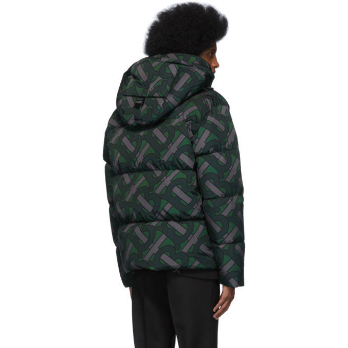 burberry green puffer jacket