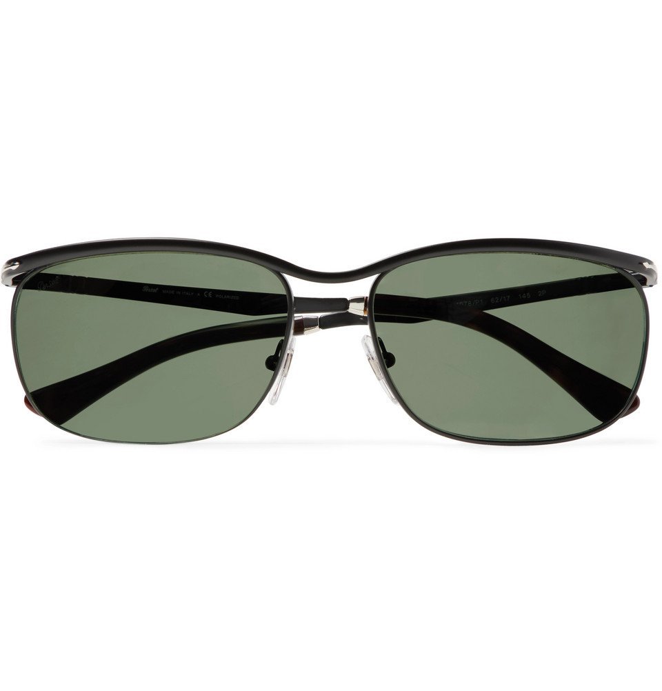 Persol - Key West Rectangle-Frame Acetate Polarised Sunglasses - Black ...