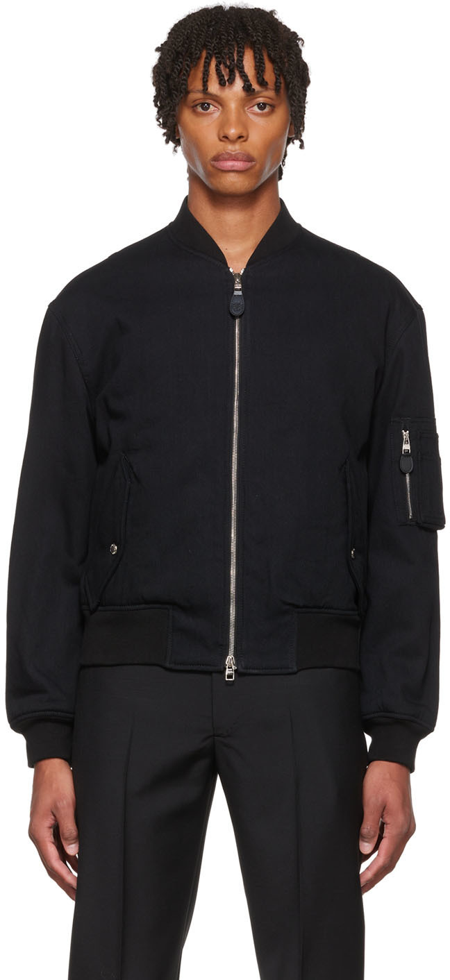 Alexander McQueen Black Graffiti Bomber Jacket Alexander McQueen