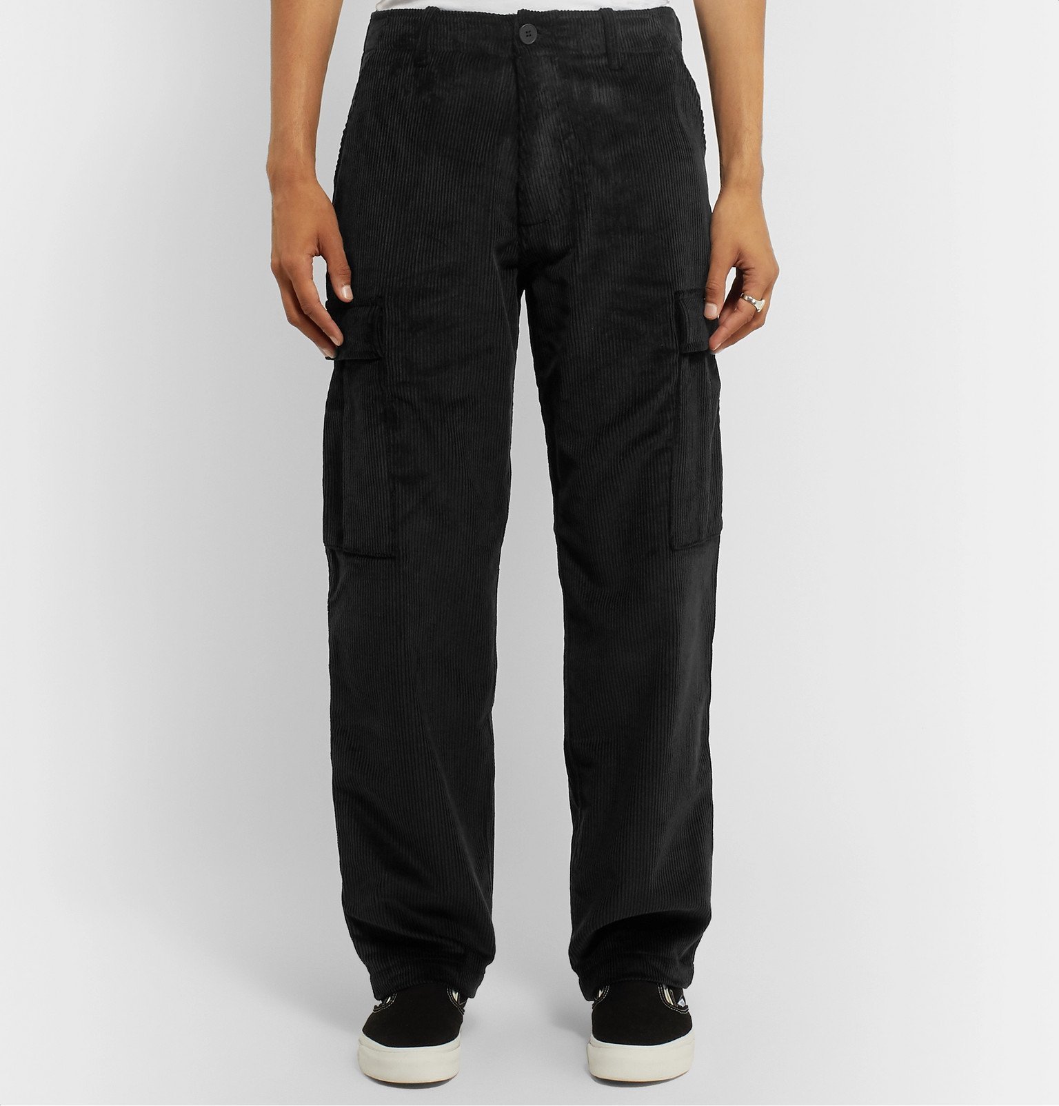 Slim-Fit Cotton-Corduroy Cargo Trousers 