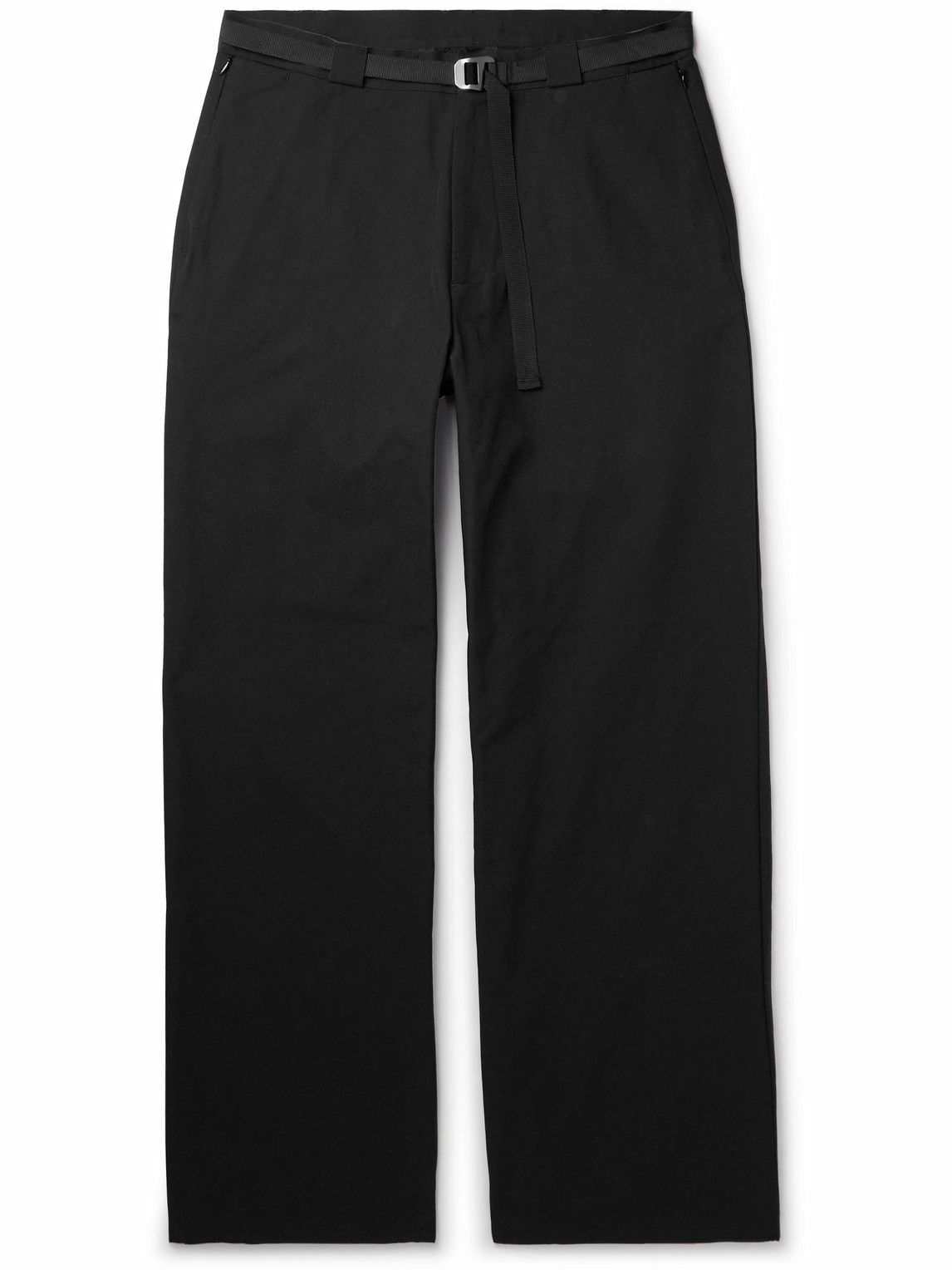 Photo: ROA - Straight-Leg Belted Logo-Print Nylon-Shell Trousers - Black