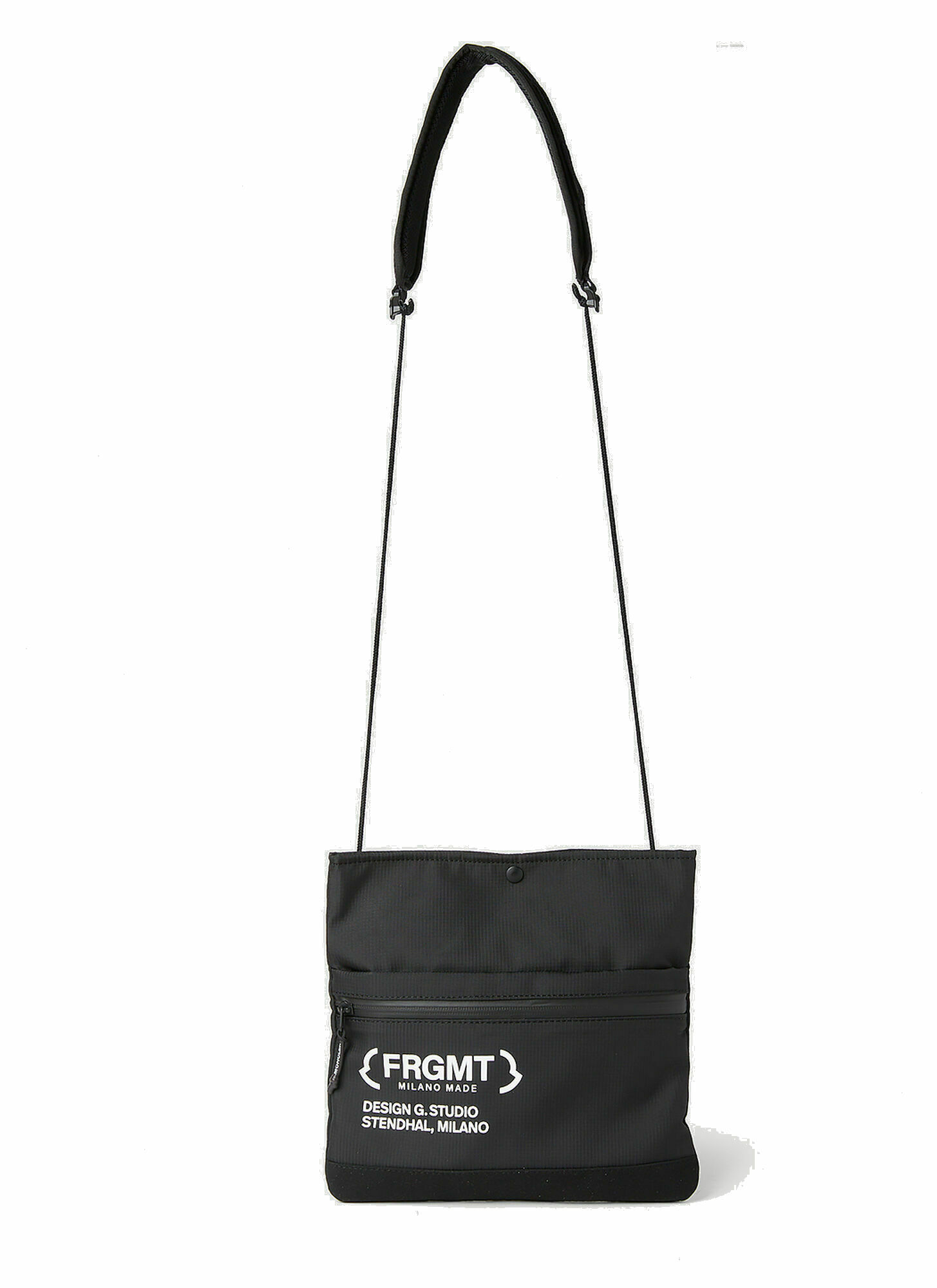 Photo: Logo Print Crossbody Bag in Black