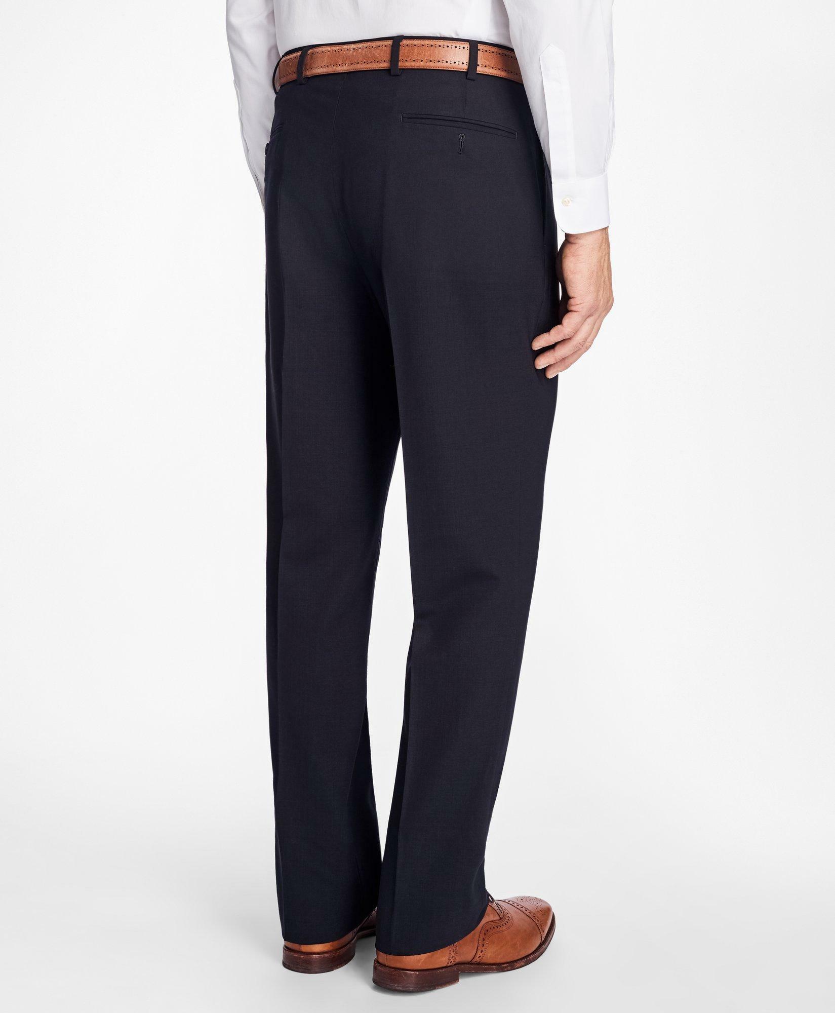 Brooks Brothers Men's Madison Fit Cool Houndstooth Trousers | Navy