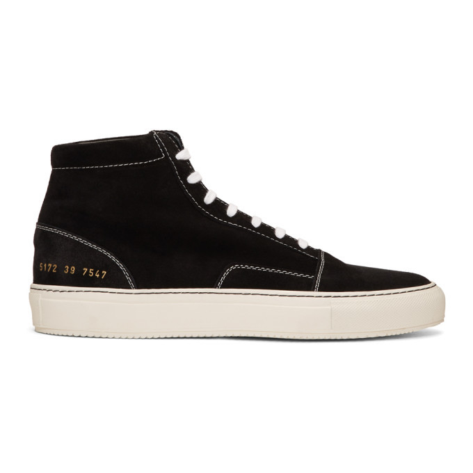 Common Projects Black Suede Skate Mid 