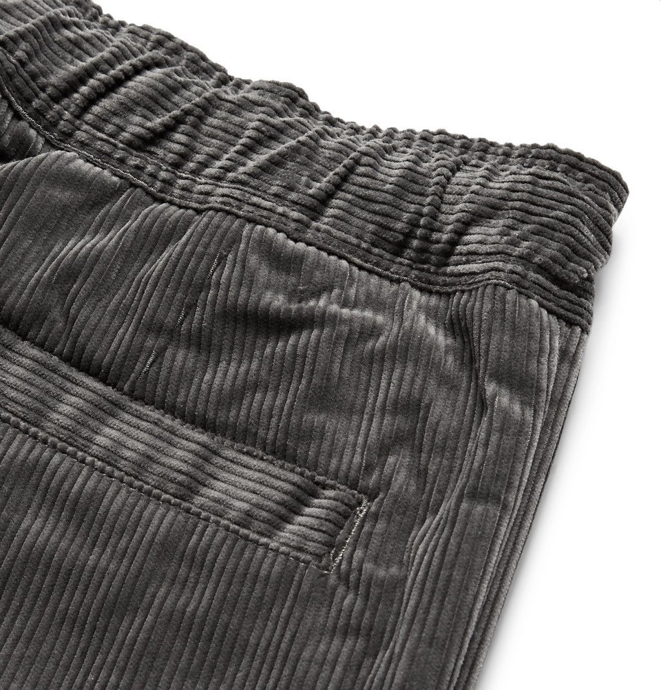 Anthracite Cotton-Corduroy Trousers 