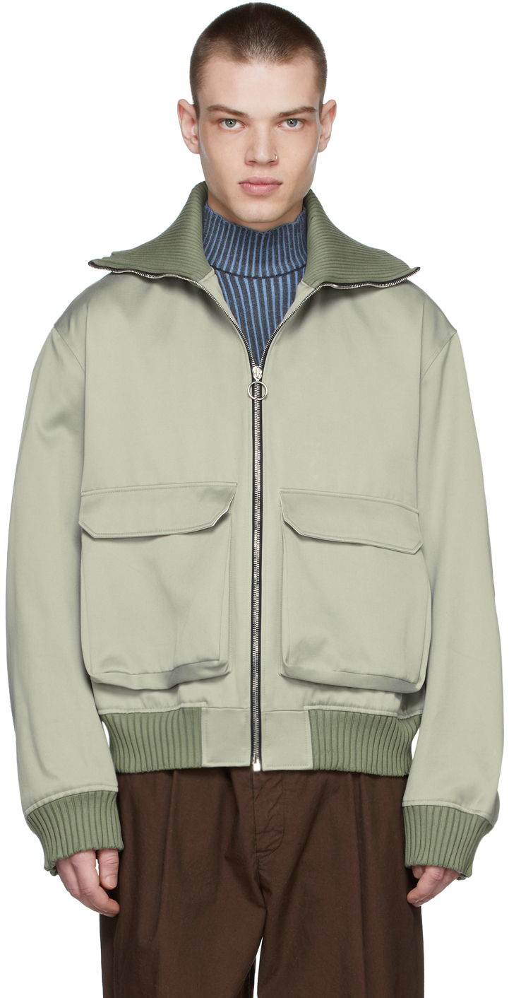 UNIFORME Green Cotton Bomber Jacket UNIFORME