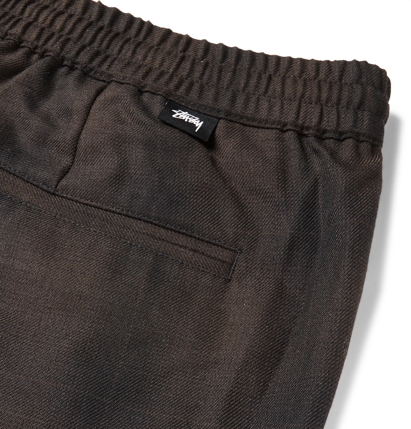 Bryan Checked Woven Trousers - Brown Stussy