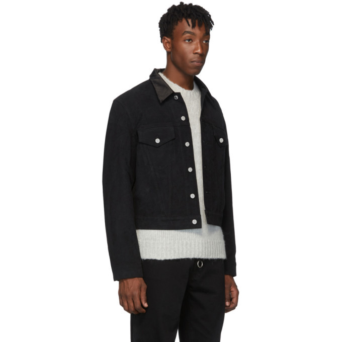 Helmut Lang Black Moleskin Masc Trucker 