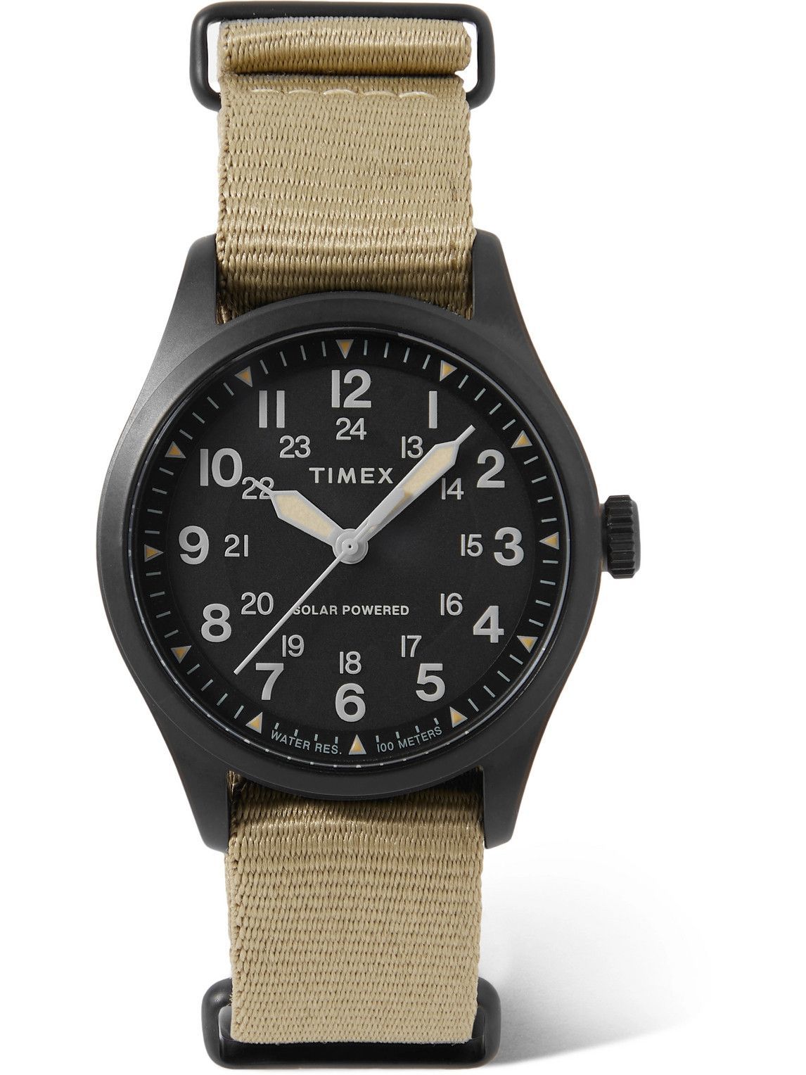 Photo: Timex - Field Post Solar 36mm Stainless Steel and Recycled Webbing Watch
