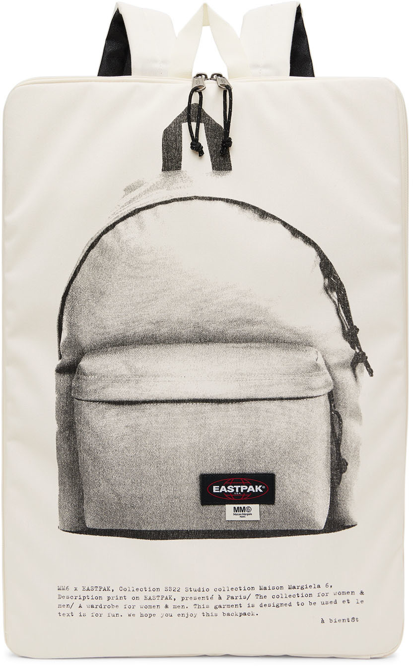 MM6 Maison Margiela OffWhite Eastpak Edition Oversize Poster Backpack