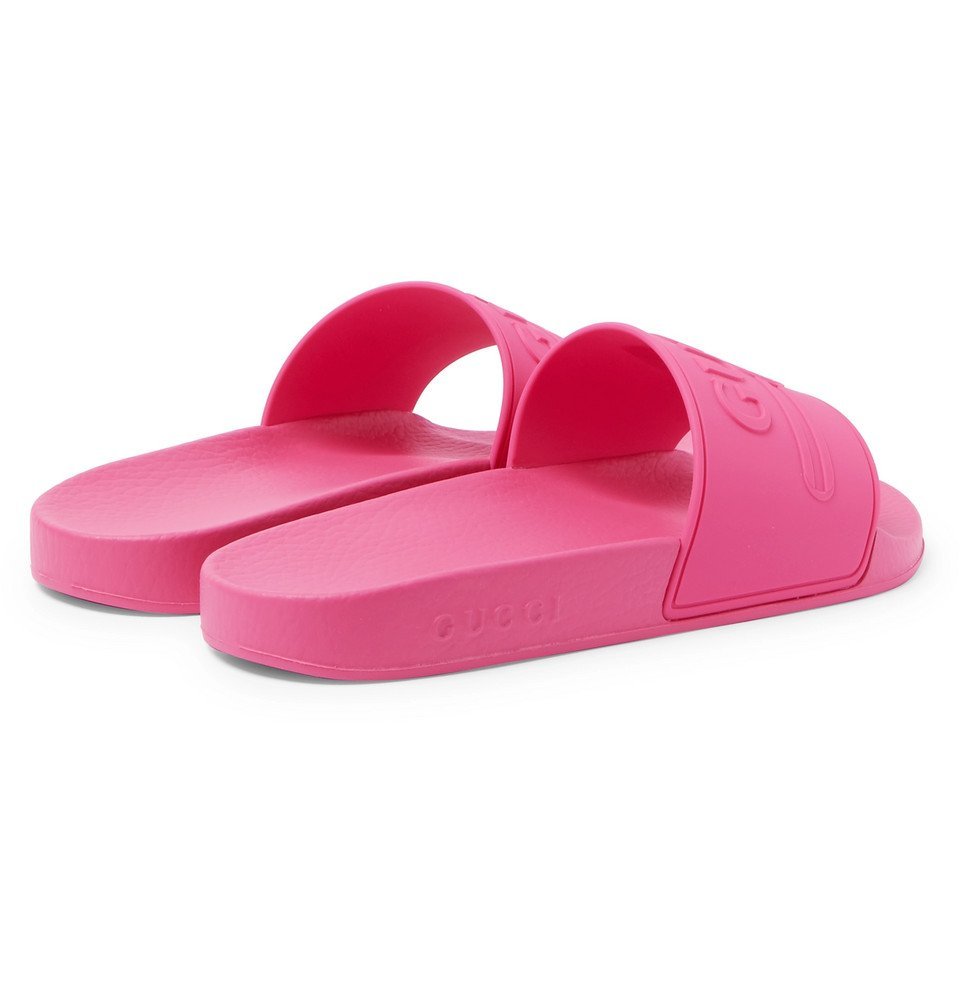 mens pink gucci slides