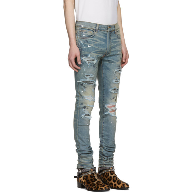 amiri black crystal jeans