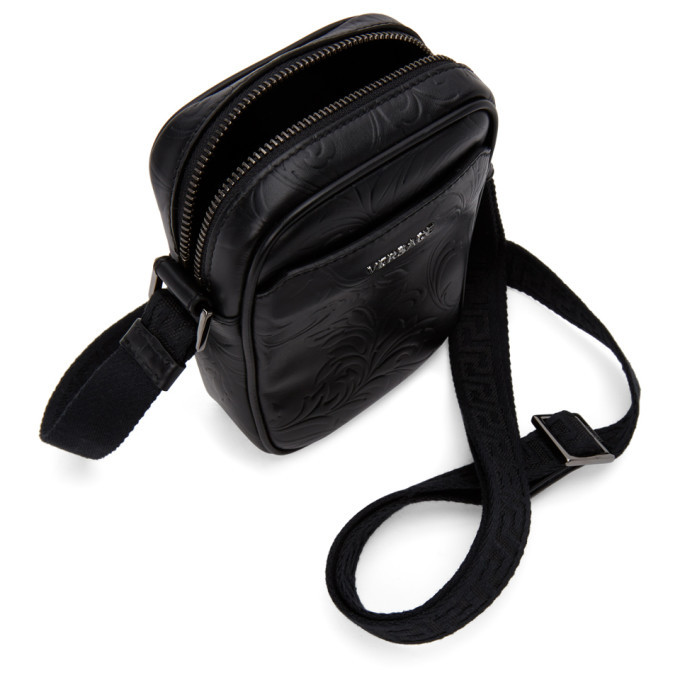 Versace Black Embossed Barocco Crossbody Bag Versace