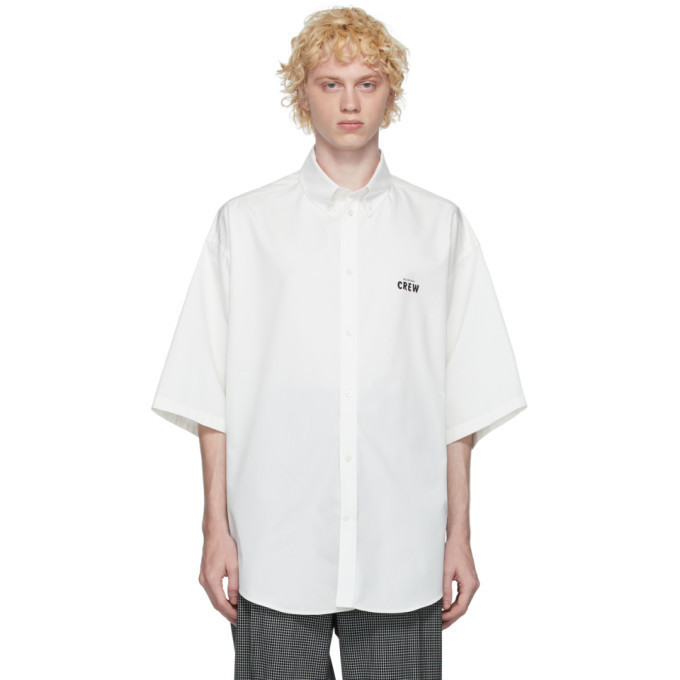 Balenciaga White Crew Short Sleeve Shirt Balenciaga