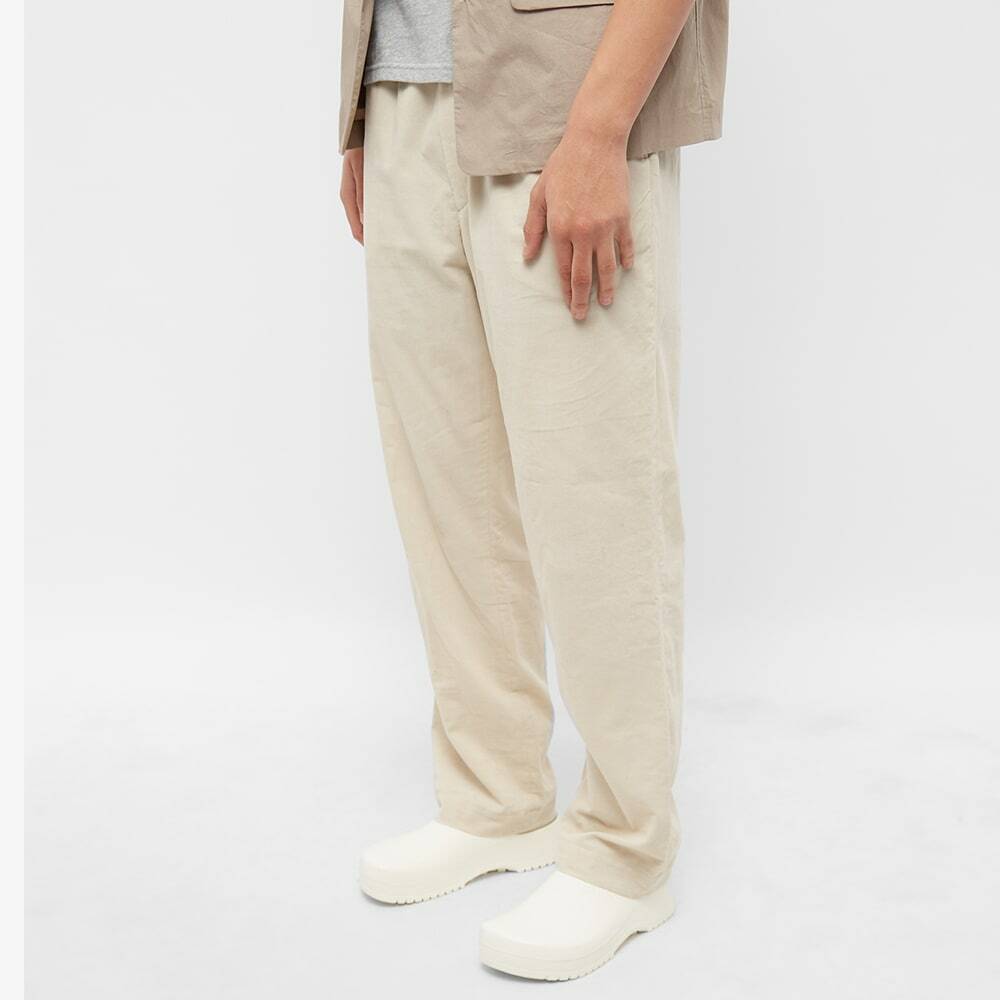 Auralee Men's Finx Cord Easy Slacks in Ivory Auralee