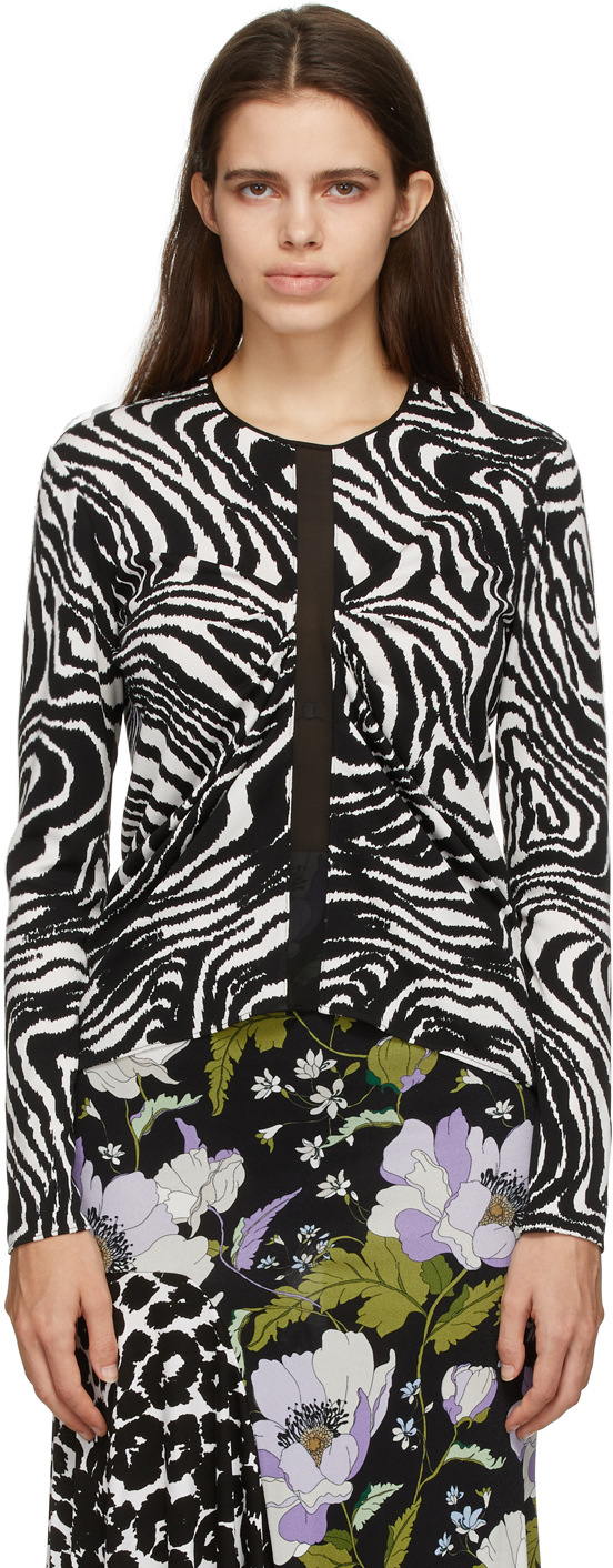 TOM FORD White & Black Zebra Blouse TOM FORD