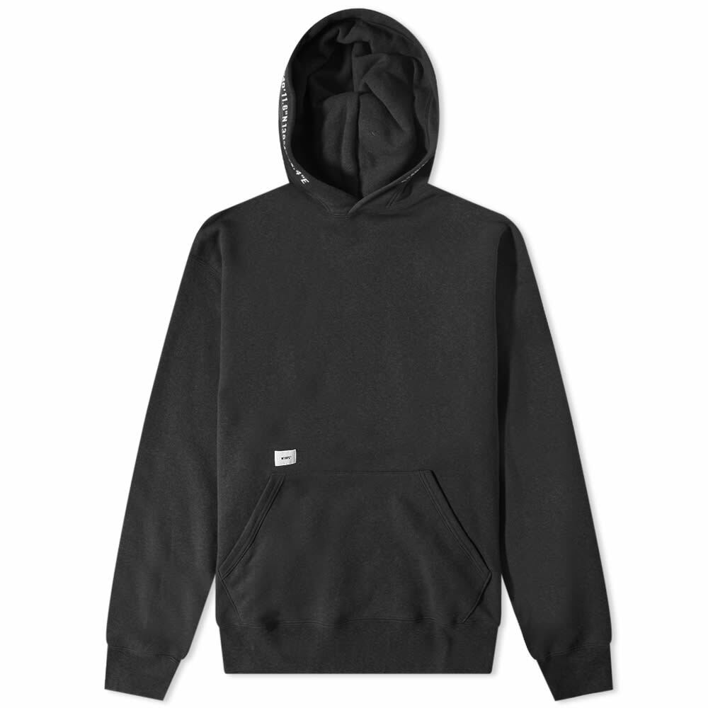 WTAPS Men's X3.0 Popover Logo Hoody in Black WTAPS