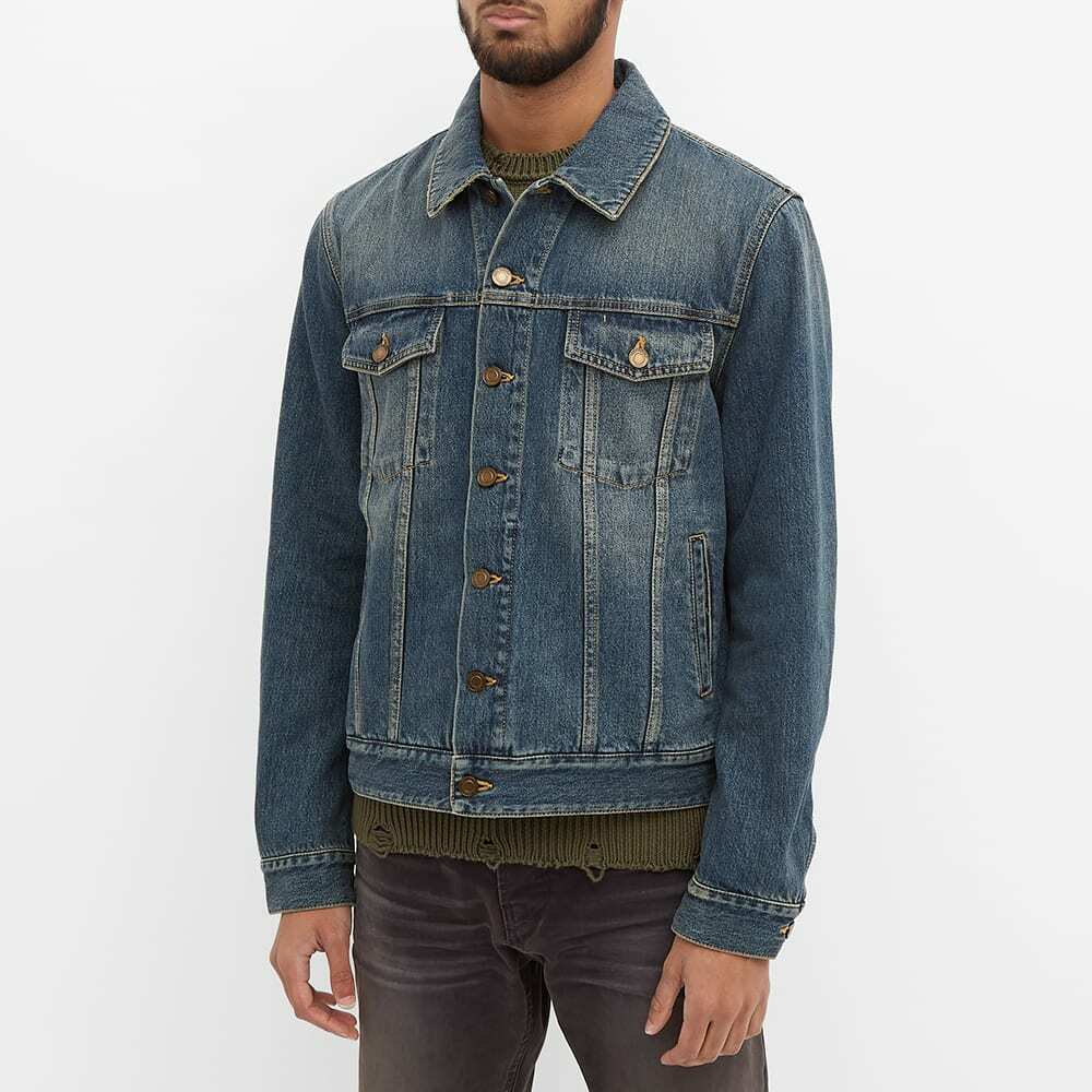 Saint Laurent Men's Classic Denim Jacket in Deep Vintage Blue Saint Laurent