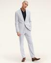 Brooks Brothers Men's Regent Regular-Fit Stretch Seersucker Sport Coat | Blue/Ivory
