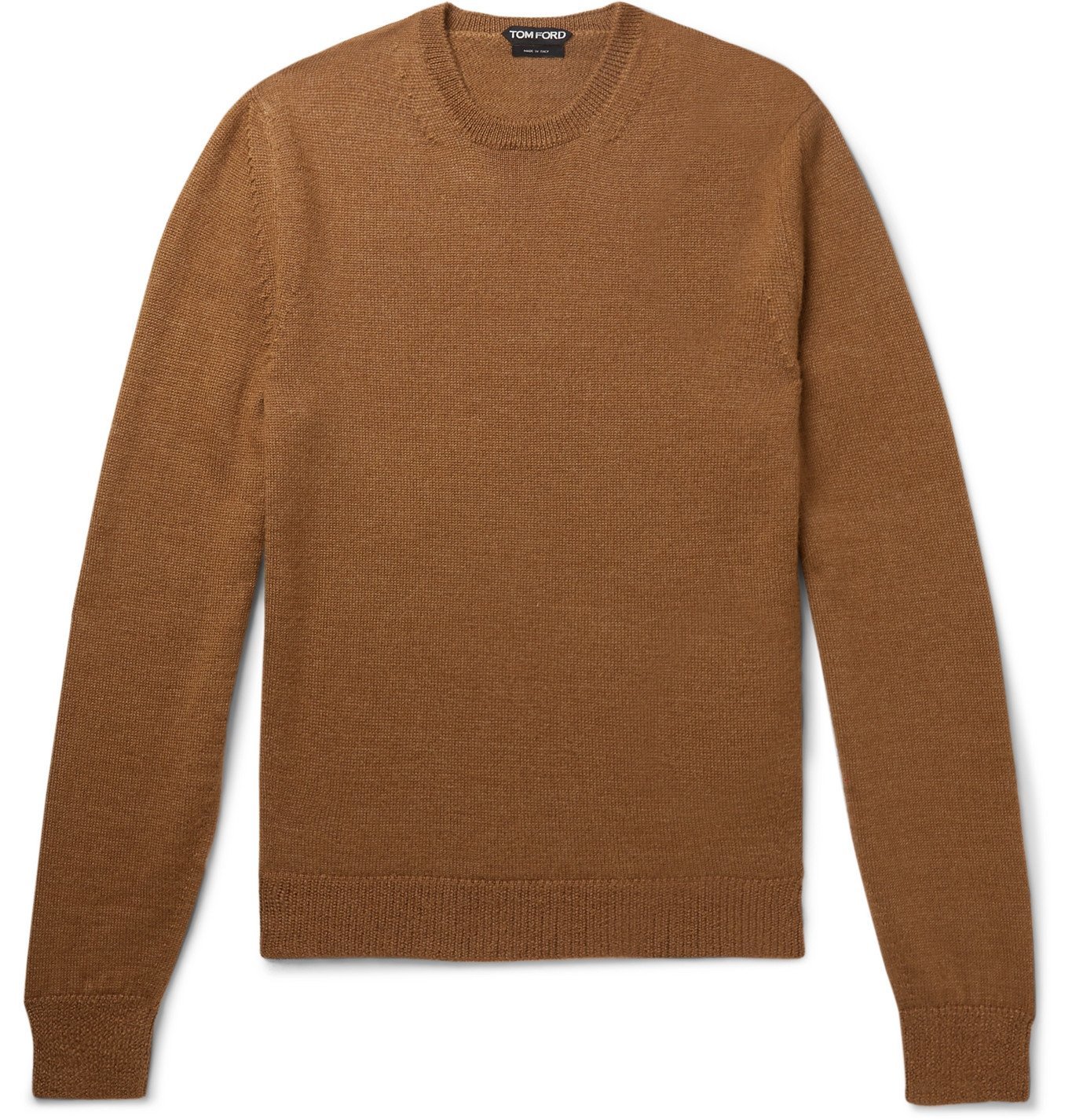 TOM FORD - Slim-Fit Alpaca and Silk-Blend Sweater - Brown TOM FORD