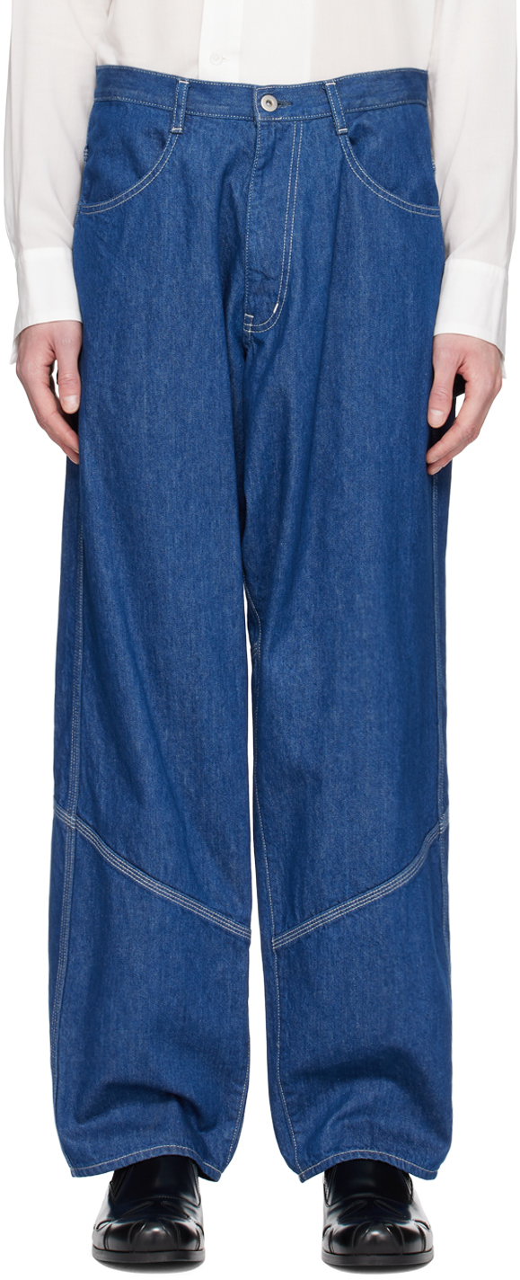 Photo: Sulvam Blue Paneled Jeans