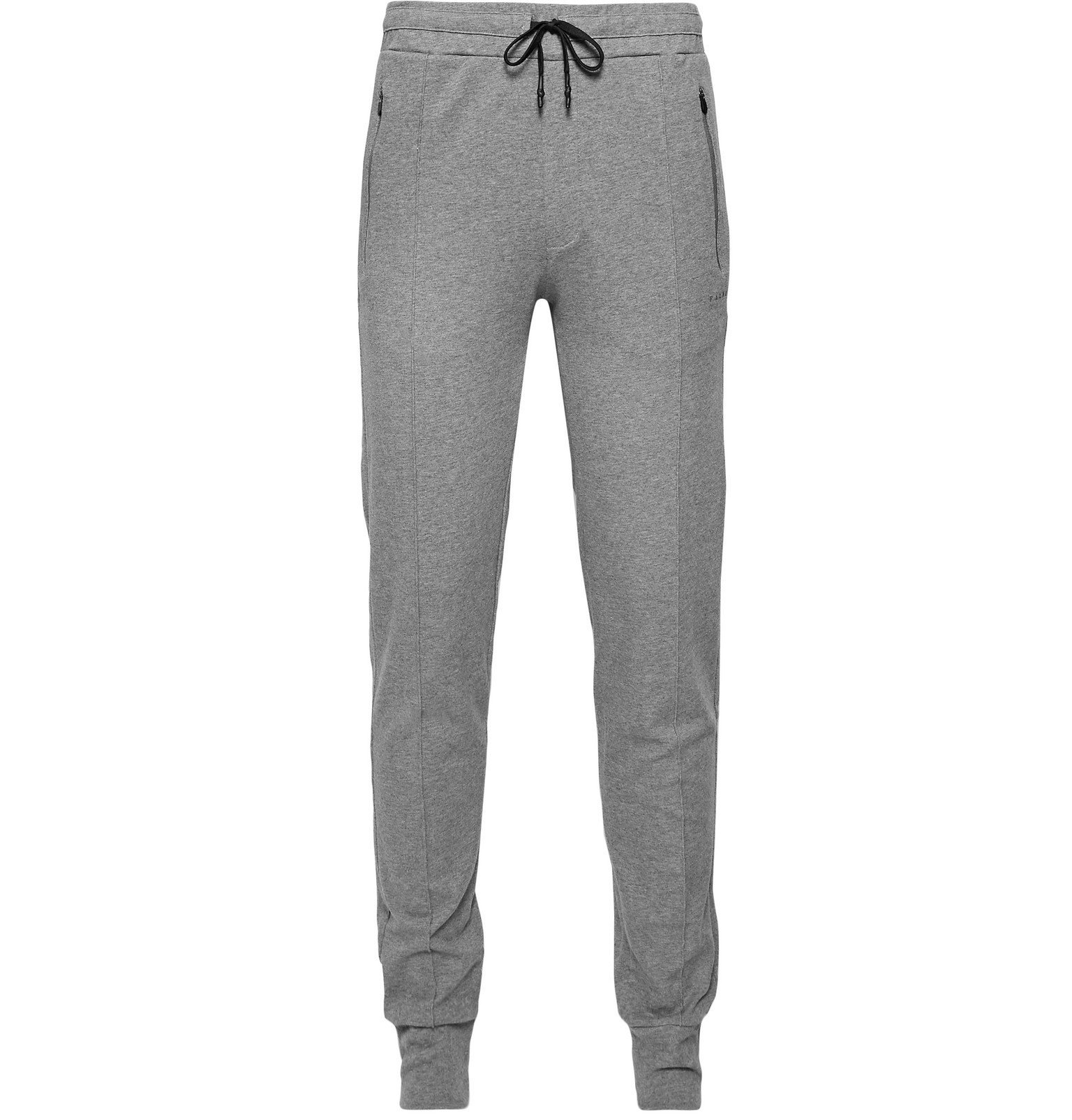 FALKE Ergonomic Sport System - Tapered Cotton-Blend Jersey Sweatpants ...