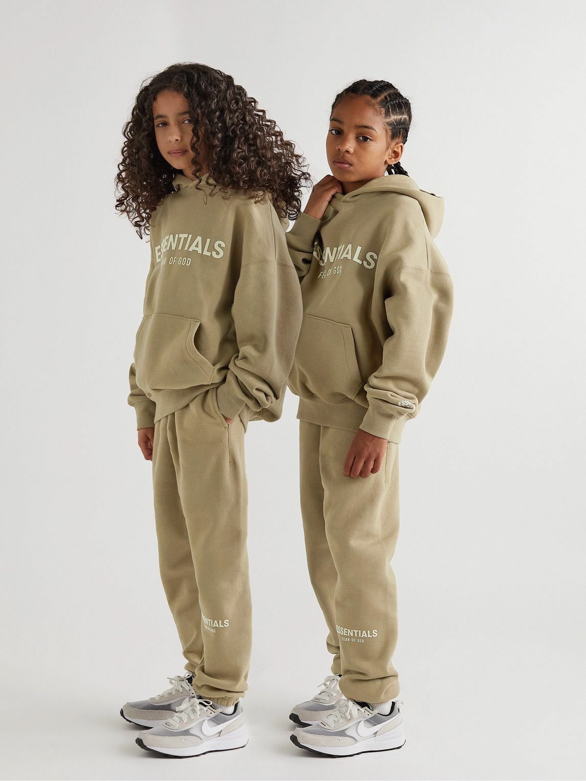 Fear of God Essentials Kids - Logo-Flocked Cotton-Blend Jersey Hoodie ...